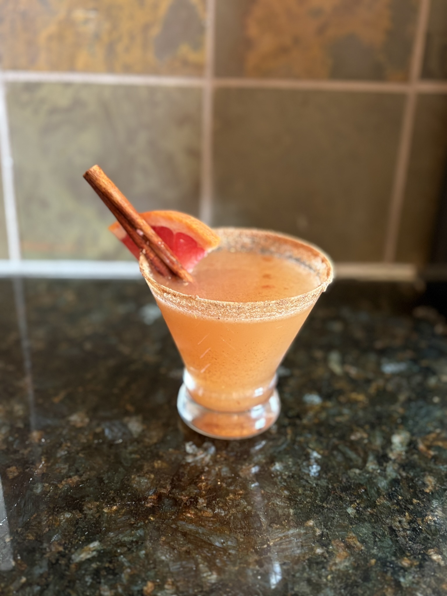 Mojito with a dog-themed stirrer