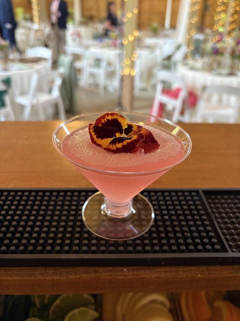 An expertly crafted beverage, garnished and ready to serve.